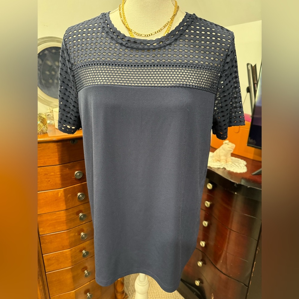 MICHAEL KORS BLUE BLOUSE
